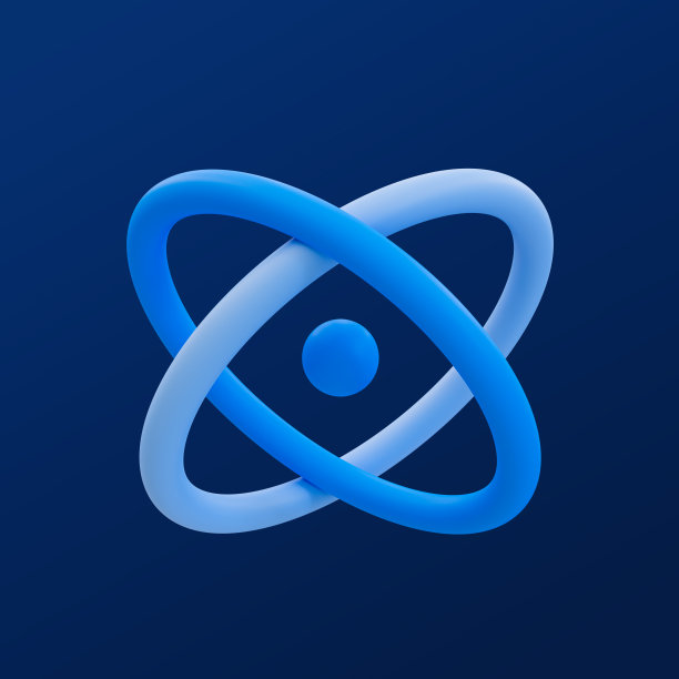 3d最小Atom图标。带有剪切路径的分子图标。3 d演示。图片下载