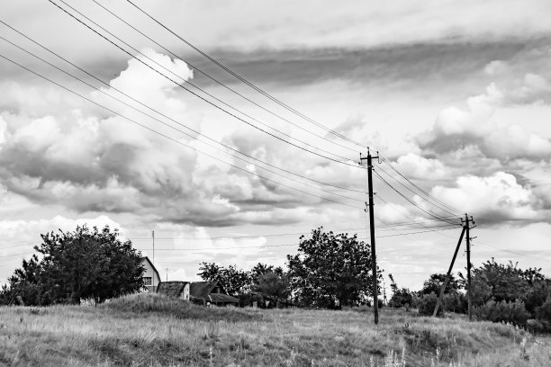 美丽的地平线风景在村庄草地上的颜色自然背景图片下载