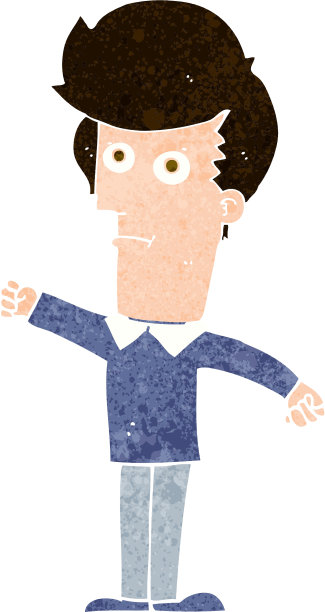 卡通男人出拳图片下载