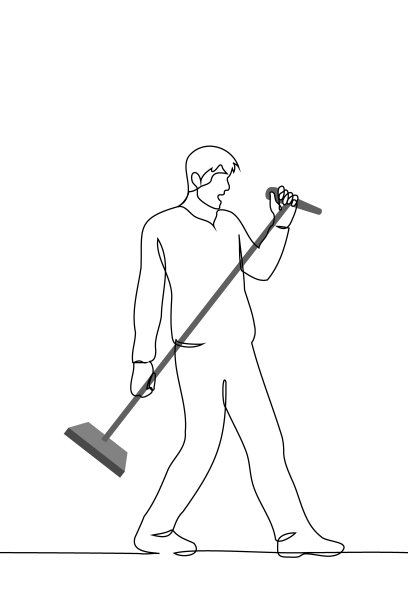 全长男子站着，拿着麦克风，站在一条直线上画矢量。演出概念歌手，现场演唱，卡拉ok爱好者图片下载