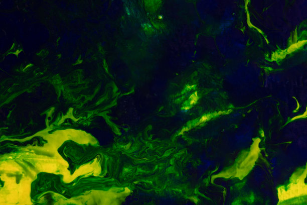 绿蓝色的流体艺术。海洋水下世界图片下载