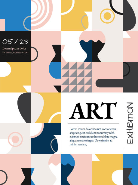 雕塑艺术。创意传单或海报概念图片下载