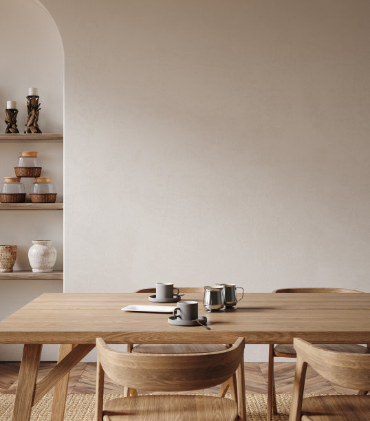 家庭模型，游牧波西米亚室内背景与乡村装饰图片下载