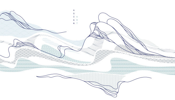 自然艺术东方日式抽象风格图片下载