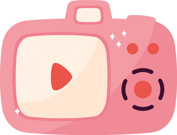 粉色相机设计图片下载