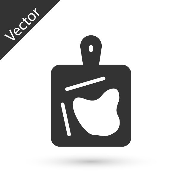 灰色切菜板图标孤立在白色背景。砧板符号。向量图片下载