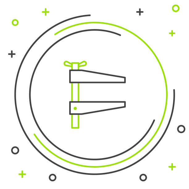 线夹工具图标隔离在白色背景上。锁匠工具。彩色轮廓概念。向量图片下载