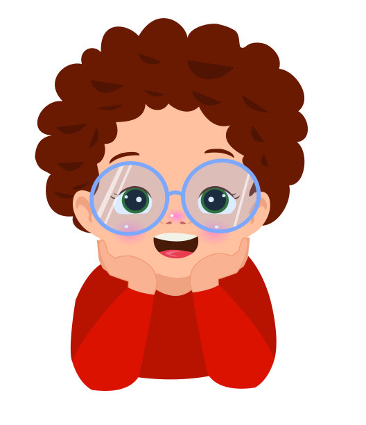 一个戴眼镜的可爱小男孩的卡通图片下载