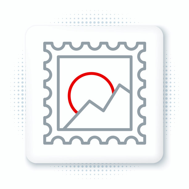 线条图片景观图标孤立在白色背景上。彩色轮廓概念。向量图片下载