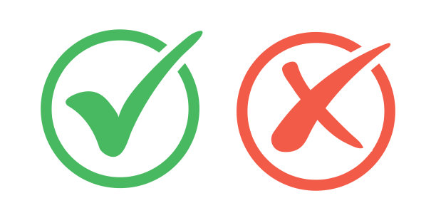 勾选和交叉图标。可编辑的中风。矢量图形说明。用于网站设计，logo, app，模板，ui等。图片下载