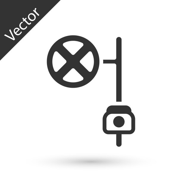 灰色停止标志与相机图标隔离在白色背景。交通管制警告停车标志。向量图片下载