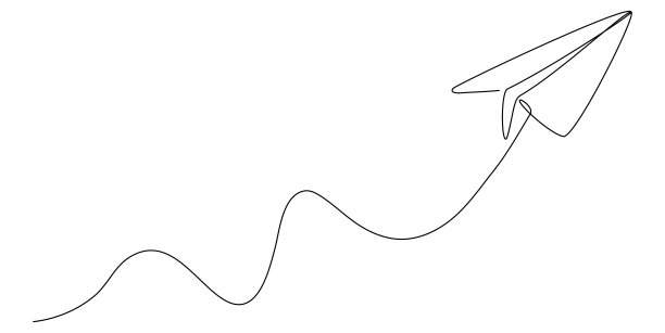 纸飞机飞行连续画线。图片下载