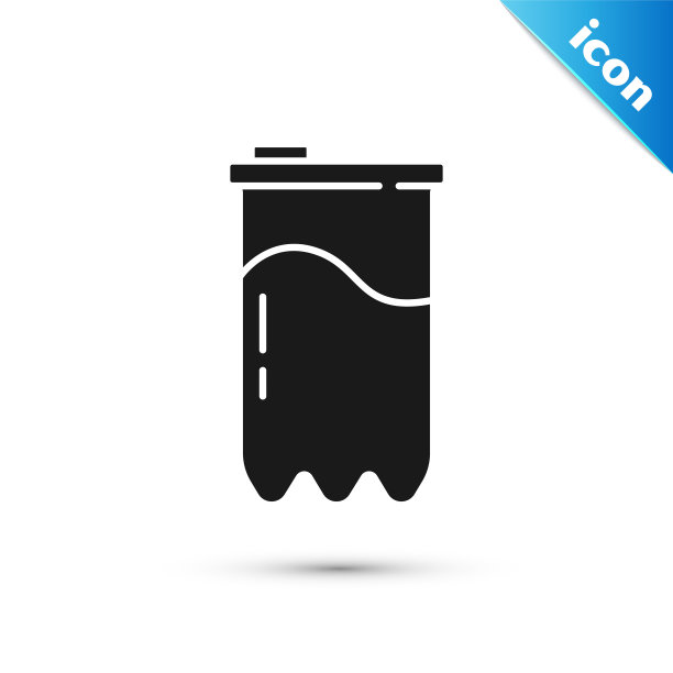 灰色水过滤器盒图标隔离在白色背景上。向量图片下载