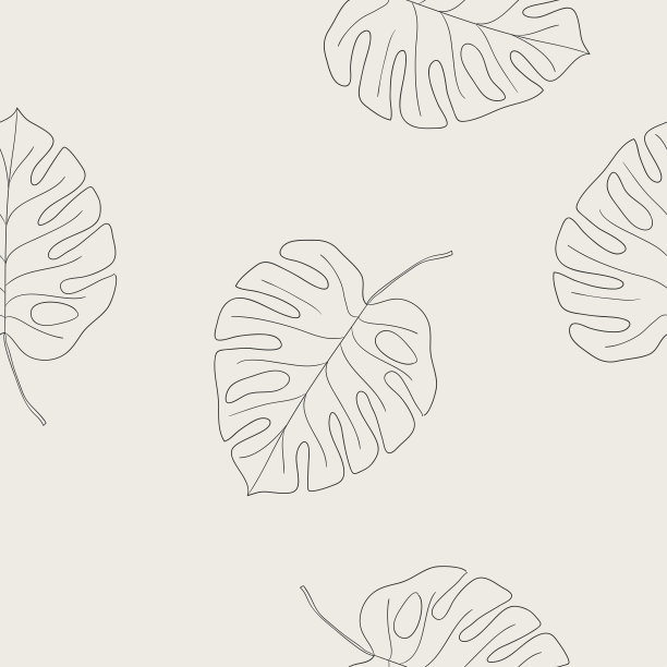 热带棕榈叶矢量无缝图案。夏矢精致的插画。柔和的颜色图片下载