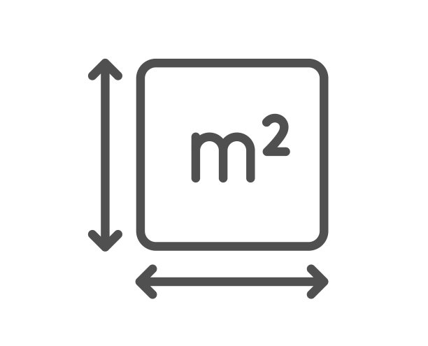 方形区域线图标。房间尺寸标志。向量图片下载