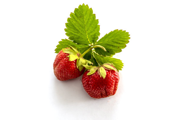 草莓浆果孤立在白色背景上图片下载