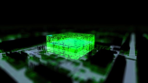 面板电路板与数字处理器的概念背景图片下载