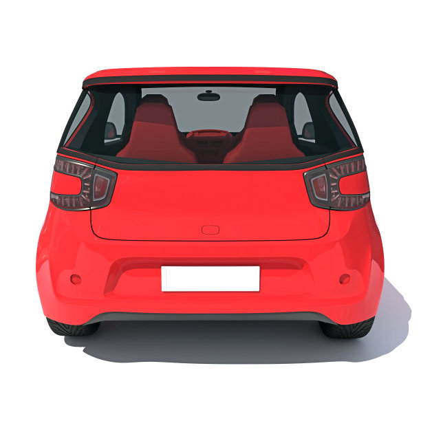 汽车3D渲染在白色背景图片下载