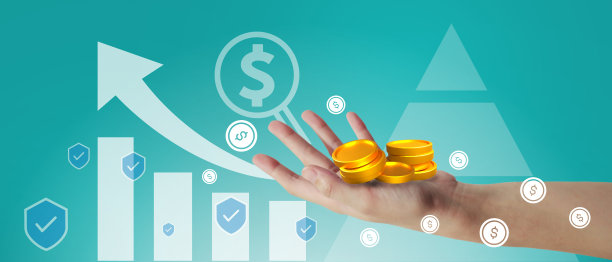 以套期保值为成功目标的企业投资于股票市场，以获得财务上的利润。箭头，投资，创业，领导力，横幅-3d渲染图片下载