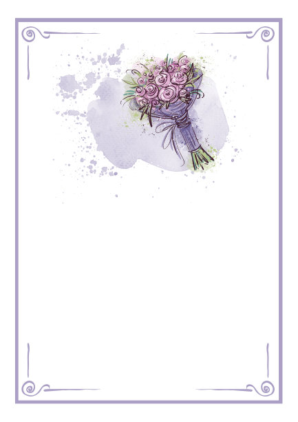 背景，文本模板，明信片，一束花图片下载