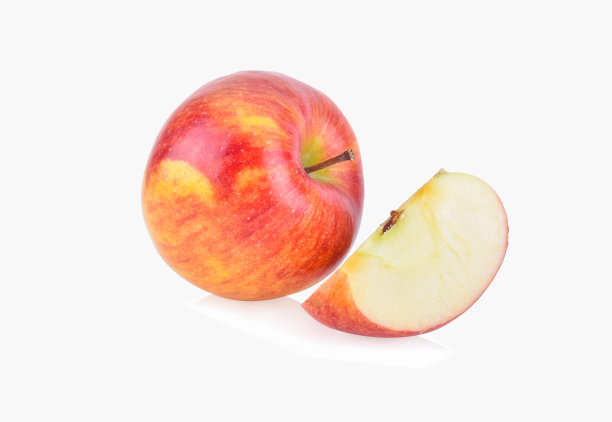 白色背景上孤立的红苹果。图片下载