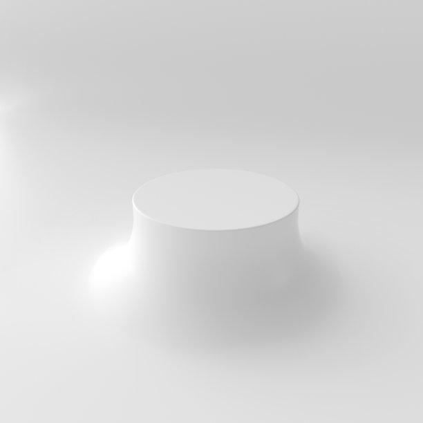 现代，可爱的白色显示产品推广- 3D插图图片下载