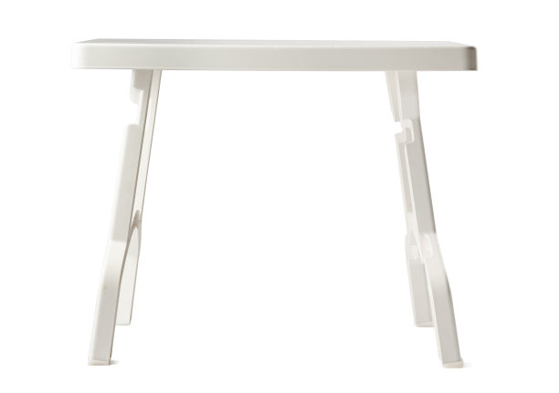 白色塑料折叠桌隔离在白色上图片下载