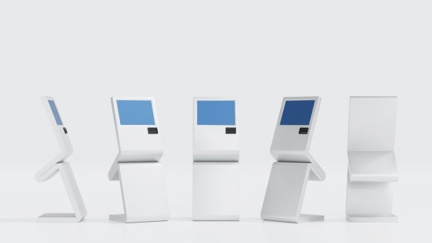 空白数字屏横幅广告牌架，标牌监控媒体装置模板，3D渲染。图片下载