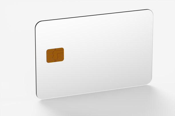 一张白色背景的透明玻璃信用卡的特写。三维渲染插图。图片下载