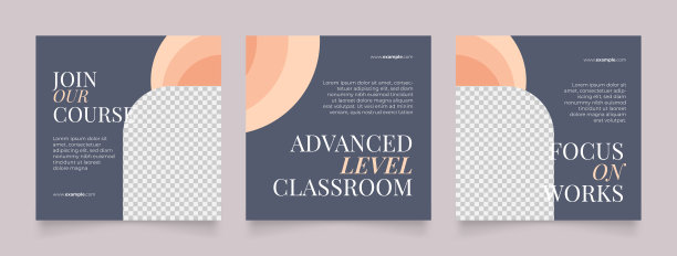 社交媒体模板业务机构的数字营销和业务车间推广。家具或时装广告。横幅的报价。宣传模型照片矢量框架图片下载