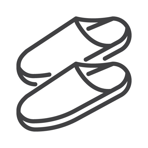 房子拖鞋线图标图片下载