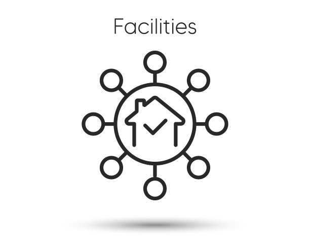 家庭设施线路图标。维修服务大纲标志。房屋设施符号。向量图片下载