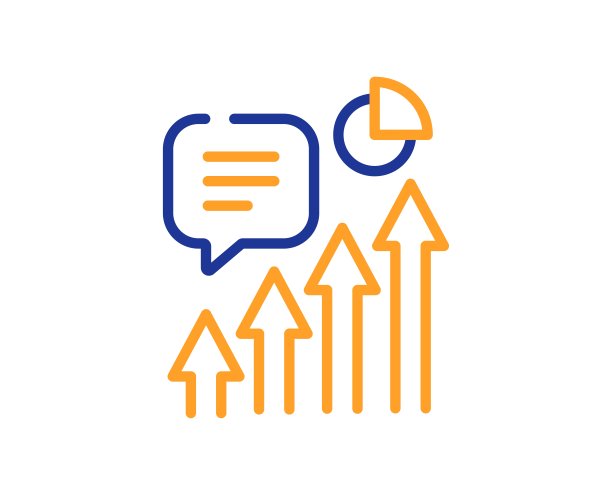 Kpi线图标。性能指标标志。向量图片下载