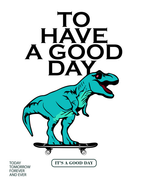 矢量插图的卡通滑板人物。矢量设计的服装印花，海报和其他用途。图片下载