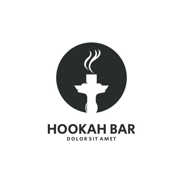 水烟水烟剪影模板为酒吧，咖啡馆和俱乐部。图片下载