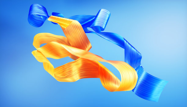 织物颜色为蓝色和黄色。图片下载