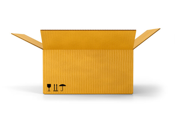 纸板箱孤立的白色背景。图片下载