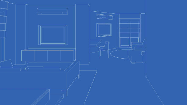 室内项目的3D插图图片下载