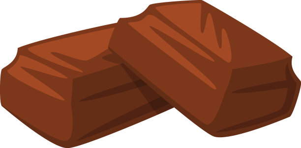 巧克力块美味的甜点卡通图片下载