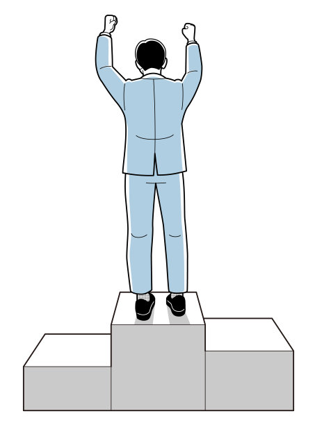 一个男人的背影，他以勇敢的姿态欢呼雀跃图片下载