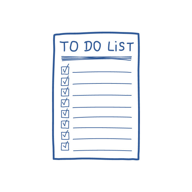 手绘备忘录纸图标在平面风格。便利贴矢量插图在孤立的背景。要做清单招牌的经营理念。图片下载