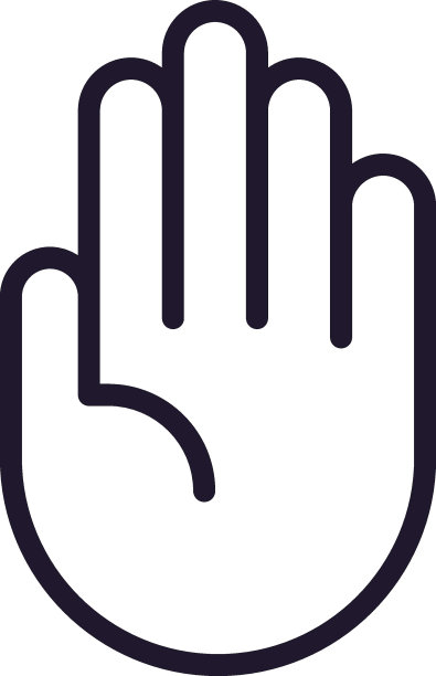 单线图标的手高质量矢量插图的设计，网站，互联网商店，在线书籍等。可编辑的笔触在时尚的平面风格孤立的白色背景图片下载