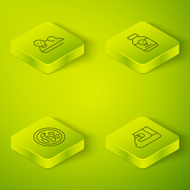 设置等距线毒丸，细菌培养皿，废水和实验鼠标图标。向量图片下载