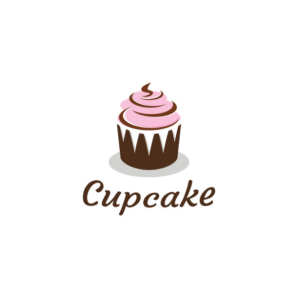 纸杯蛋糕矢量模板。蛋糕店，贴纸，标签等。图片下载