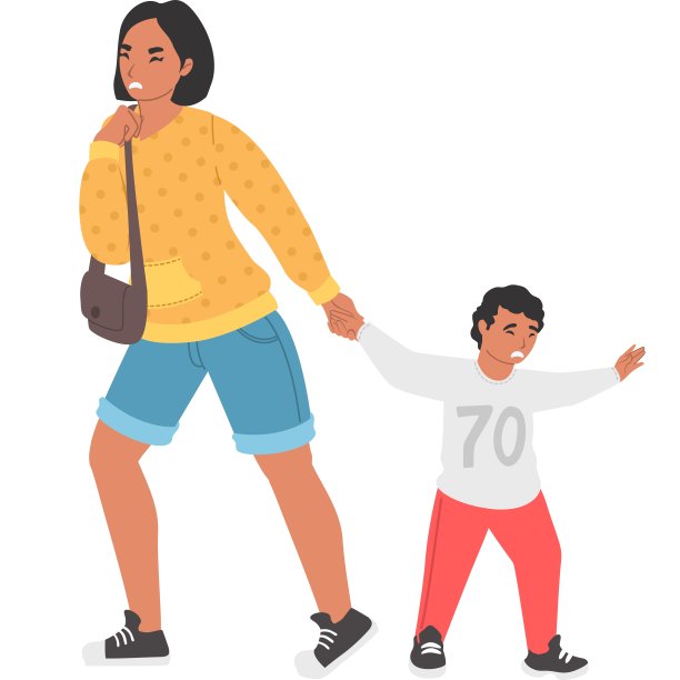 父母压力图标矢量母亲和儿子在白色图片下载