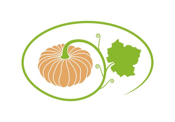 南瓜的标志。白色背景上的孤立南瓜图片下载