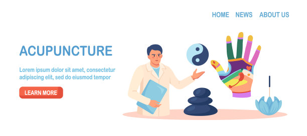 针灸疗法，预防疾病的中医替代疗法。手部反射图及相应内脏的描述。缓解压力。针灸师分析反射区图片下载