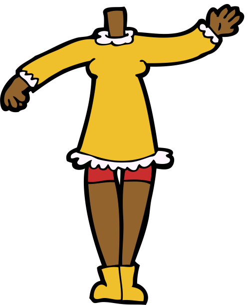 卡通女性身体(添加照片或混搭卡通)图片下载