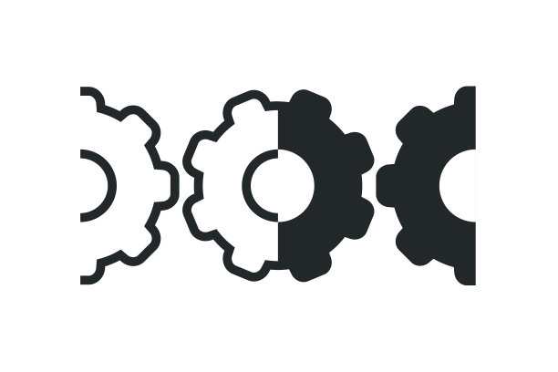齿轮连接图标。说明向量图片下载