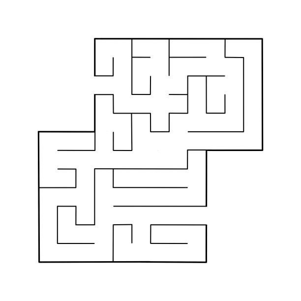 迷宫游戏。简单的说明。简单有趣的益智游戏模板图片下载